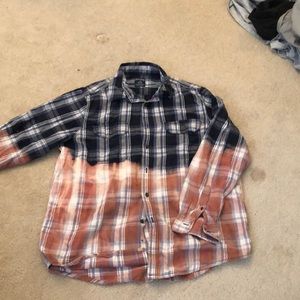 Blue and pink button down shirt